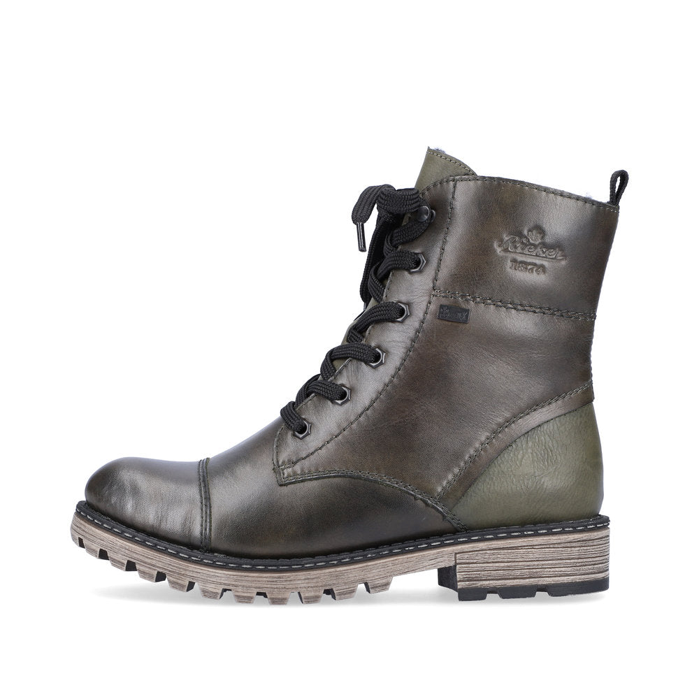 Rieker Leather Women's Mid Height Y6700 Mid-Height Boots - Green TDs81efa