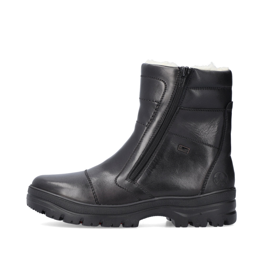 Rieker Leather Men's F5493 Ankle Bootsflip Grip - Black zh2Crecx