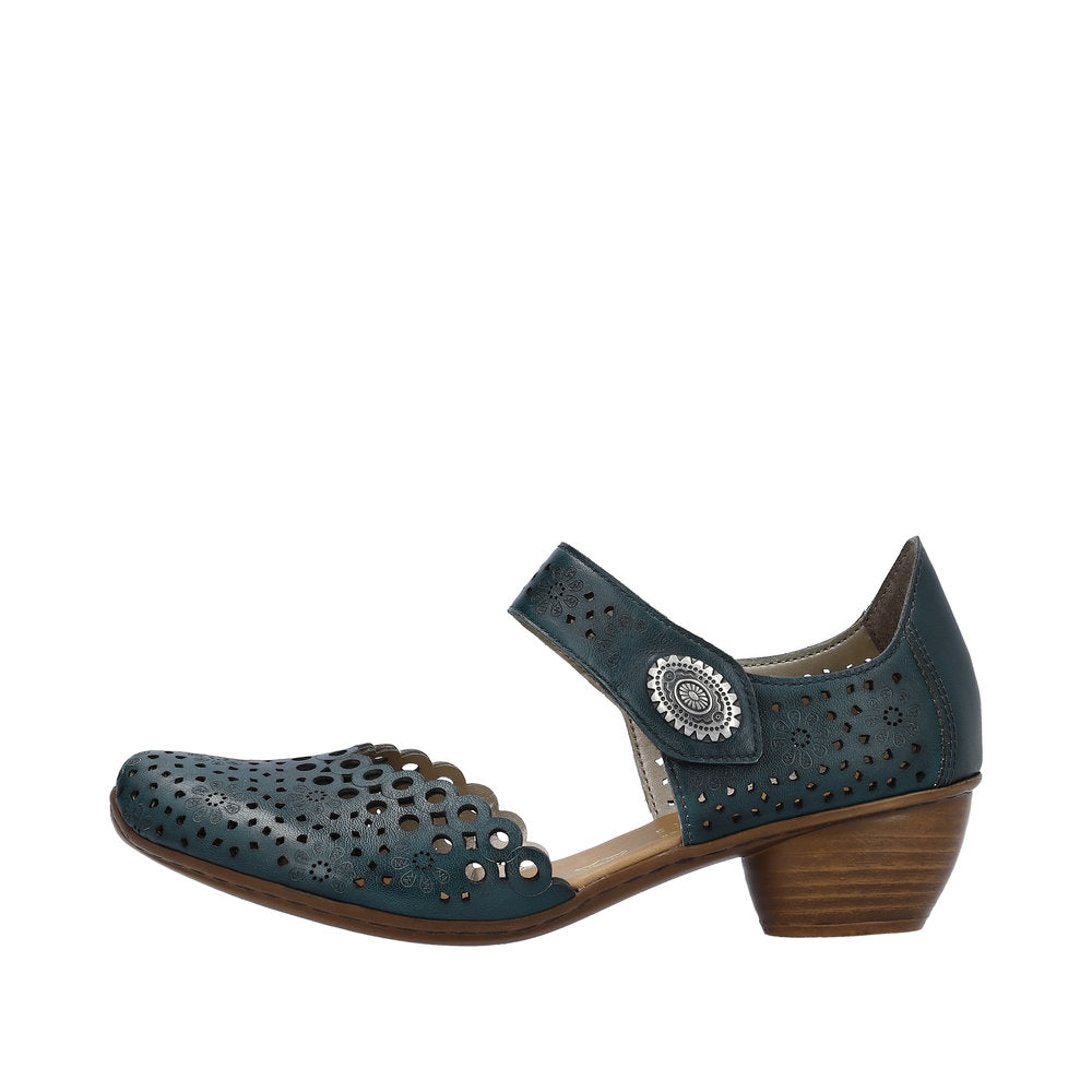 Rieker Women's Style 43753 Dress Open Shank - Blue 7RJAimwI