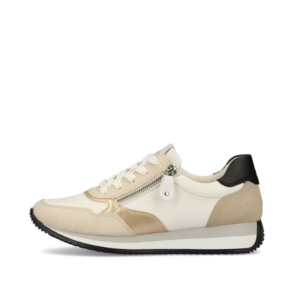 Remonte Women's Style D0H01 Athletic Lace-Up With Zip - Beige stvzmtBW