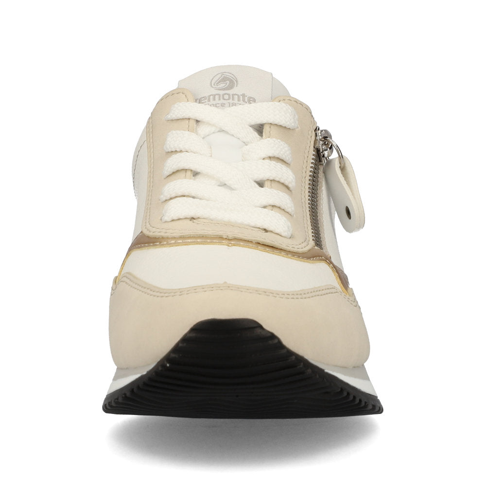 Remonte Women's Style D0H01 Athletic Lace-Up With Zip - Beige stvzmtBW