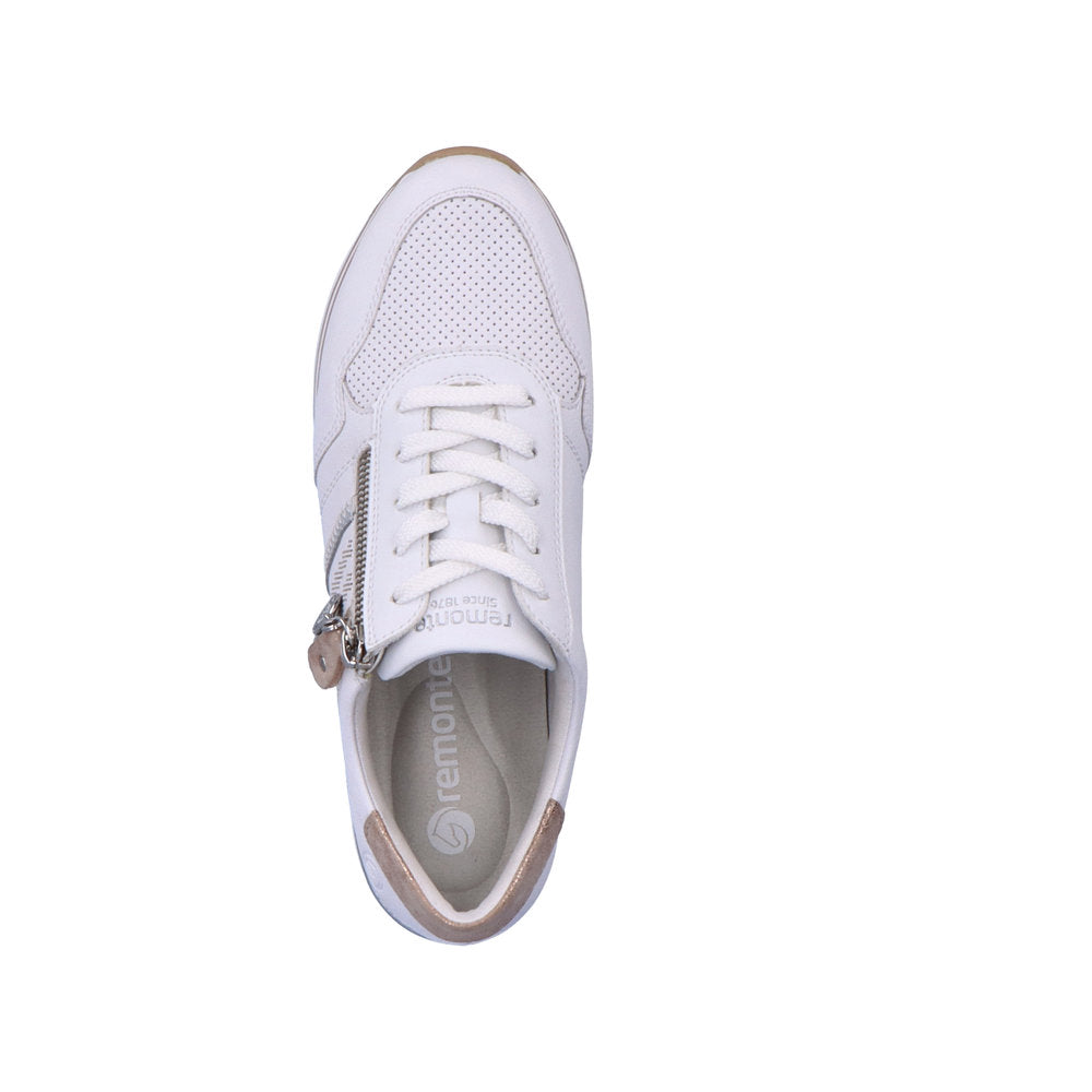 Remonte Women's Style D1318 Athletic Lace-Up With Zip - White Combination xO66OnJb