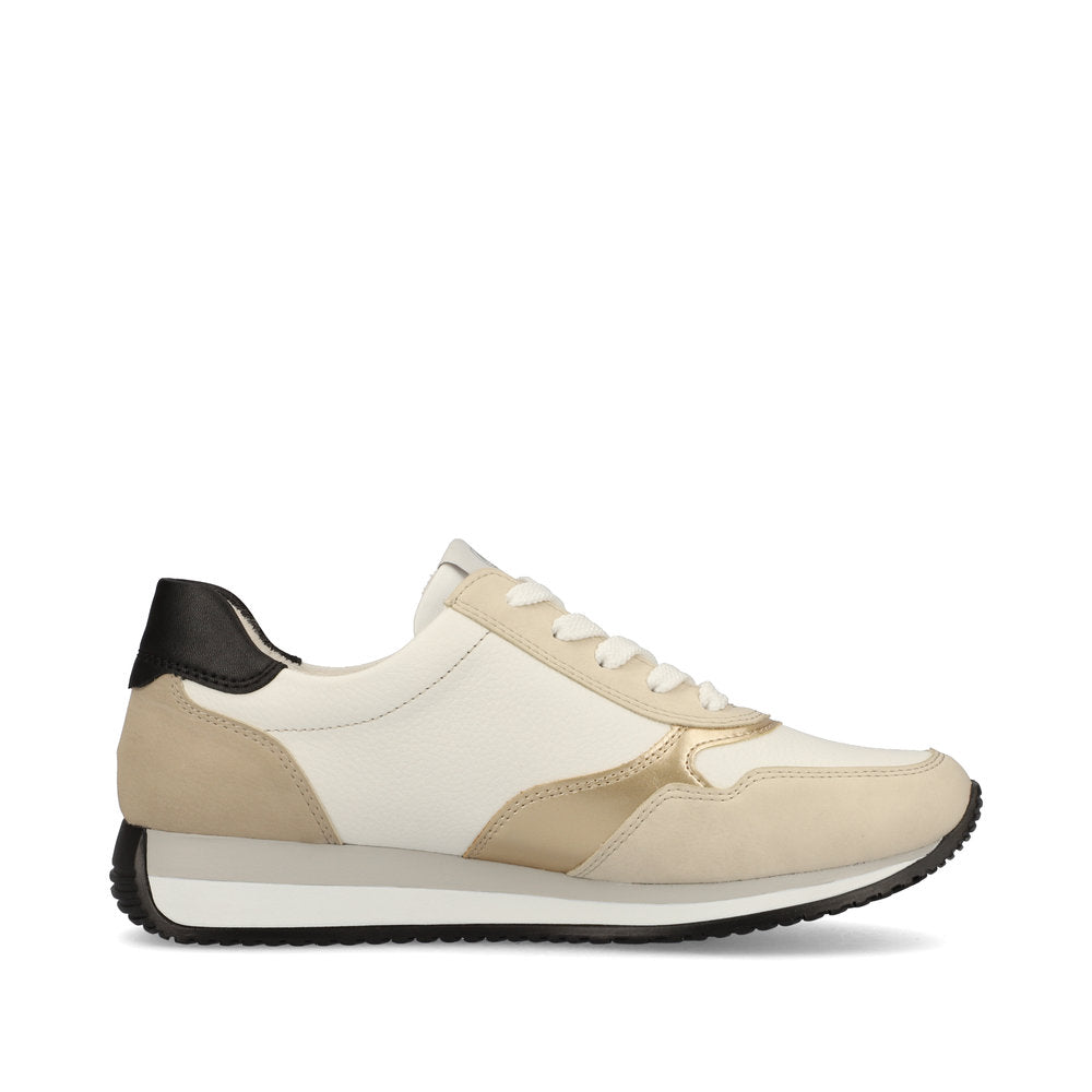 Remonte Women's Style D0H01 Athletic Lace-Up With Zip - Beige OZiTLvH4