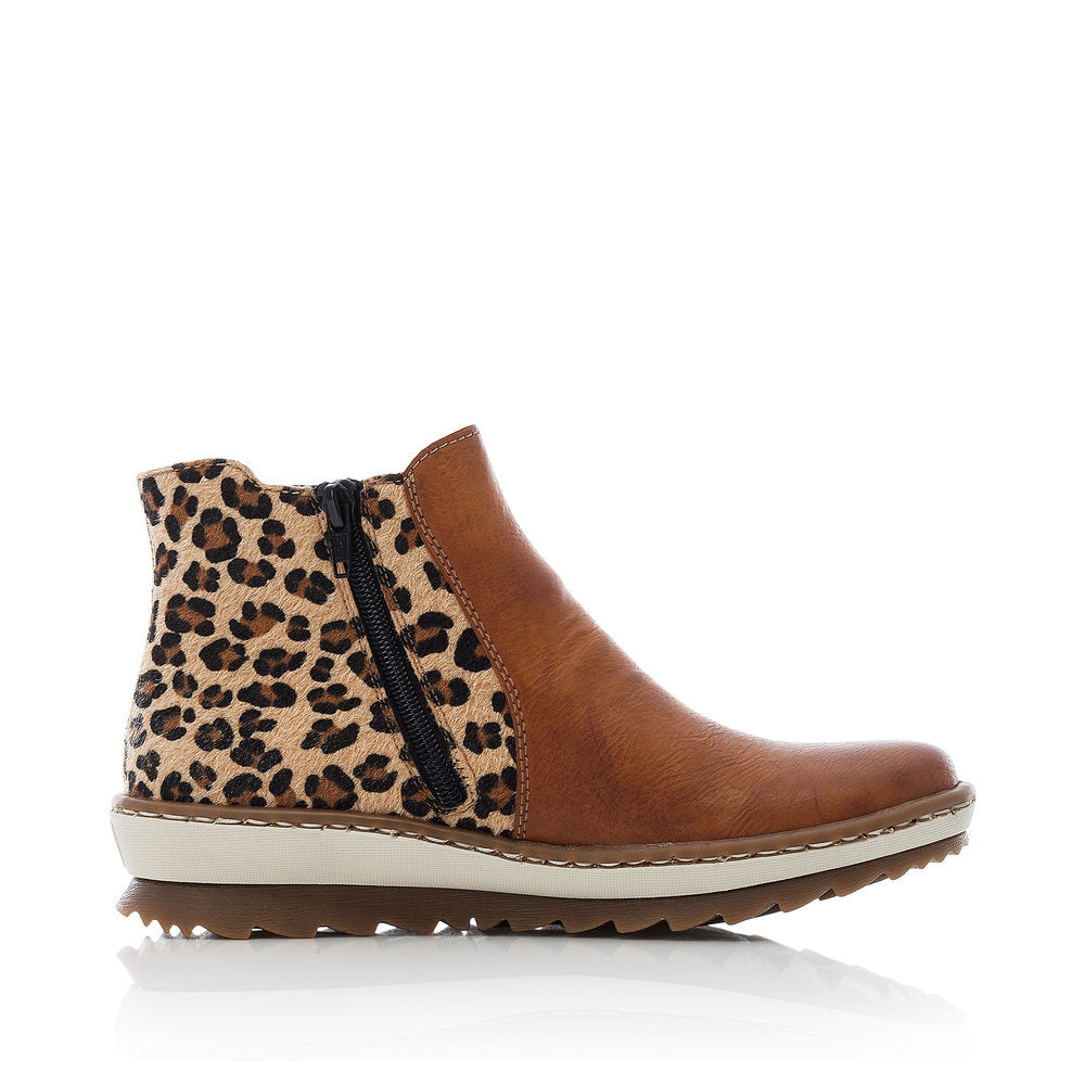 Rieker Synthetic Leather Women's Short Z8689 Ankle Boots - Brown tXhn9HkS