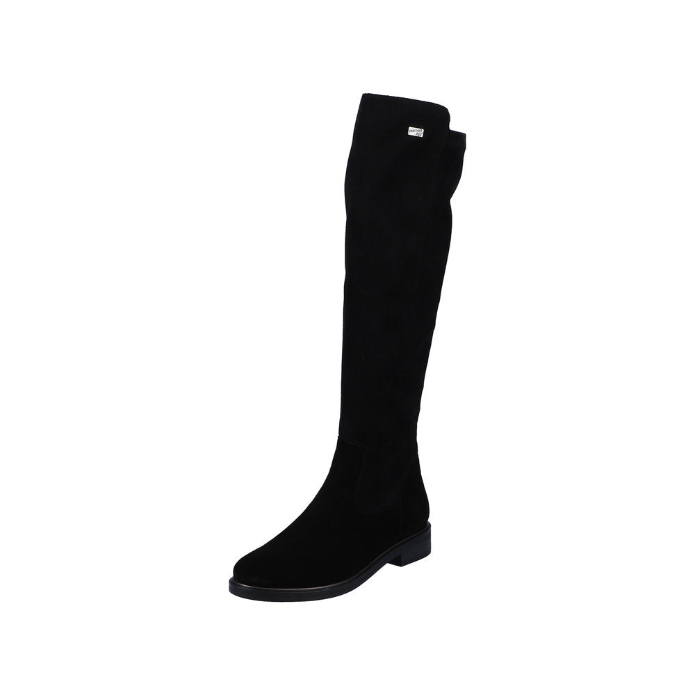 Remonte Suede Leather Women's' Tall D8387 Tall Boots - Black