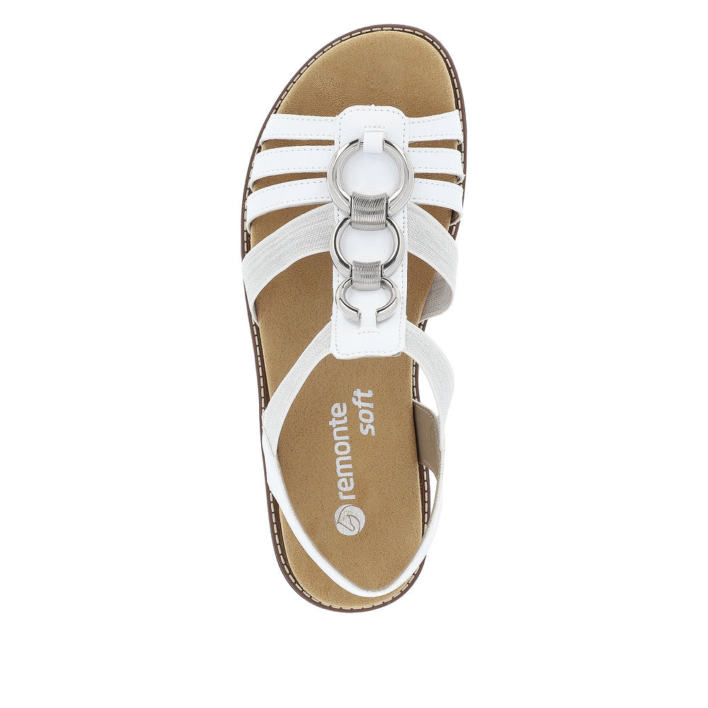 Remonte Women's Style D2073 Casual Sandal - White Combination rbq9uhNQ
