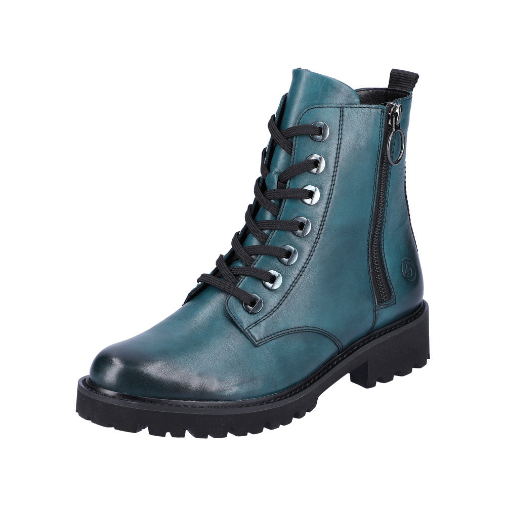 Remonte Leather Women's Mid Height D8671 Mid-Height Boots - Blue