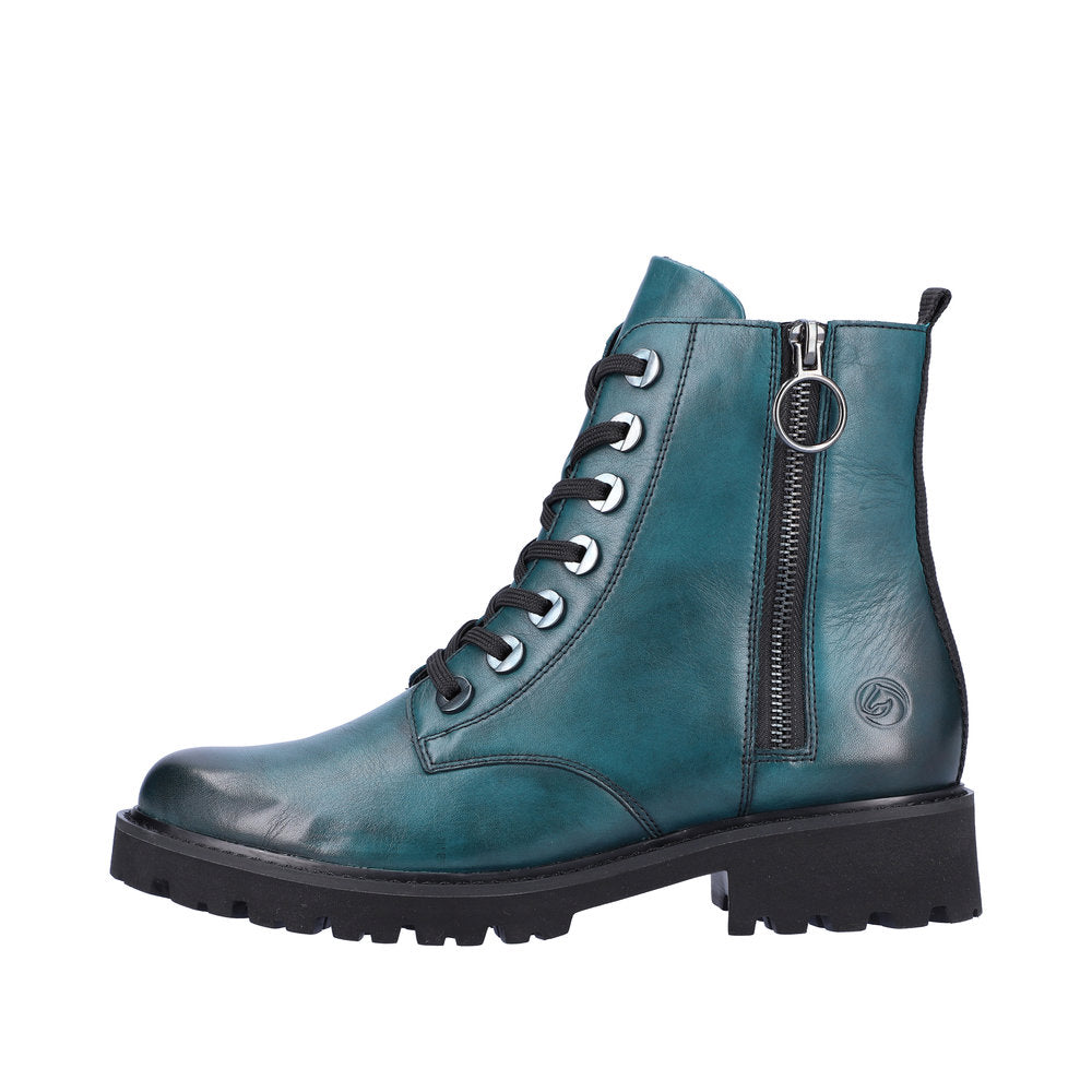 Remonte Leather Women's Mid Height D8671 Mid-Height Boots - Blue sYXniMVS