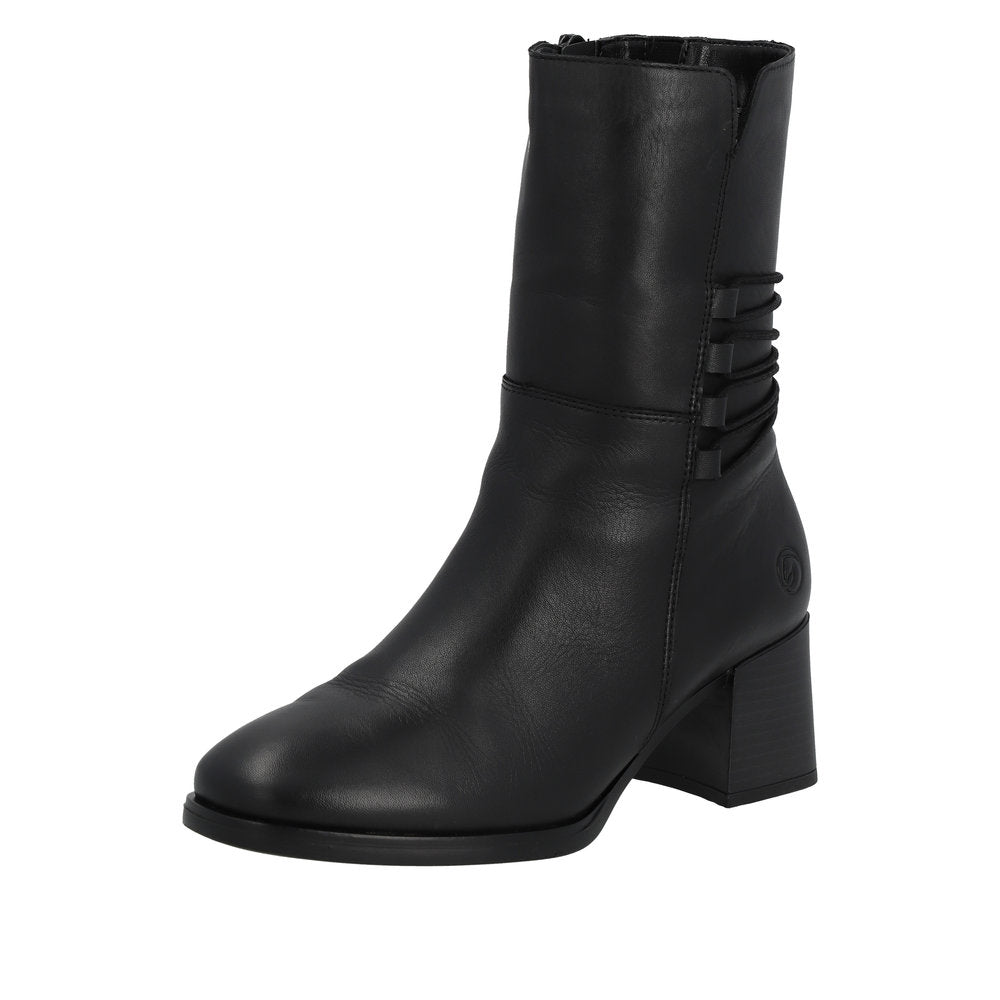 Remonte Leather Women's Mid Height D0V71 Mid-Height Boots - Black