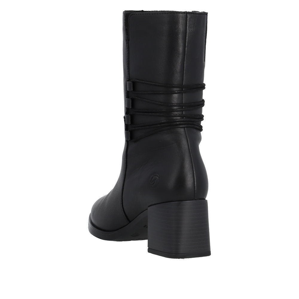 Remonte Leather Women's Mid Height D0V71 Mid-Height Boots - Black gx79WN9r