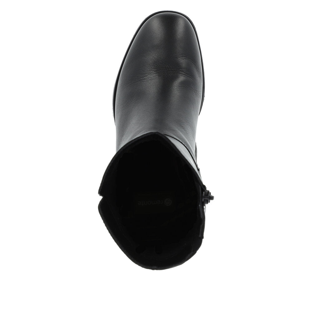 Remonte Leather Women's Mid Height D0V71 Mid-Height Boots - Black gx79WN9r
