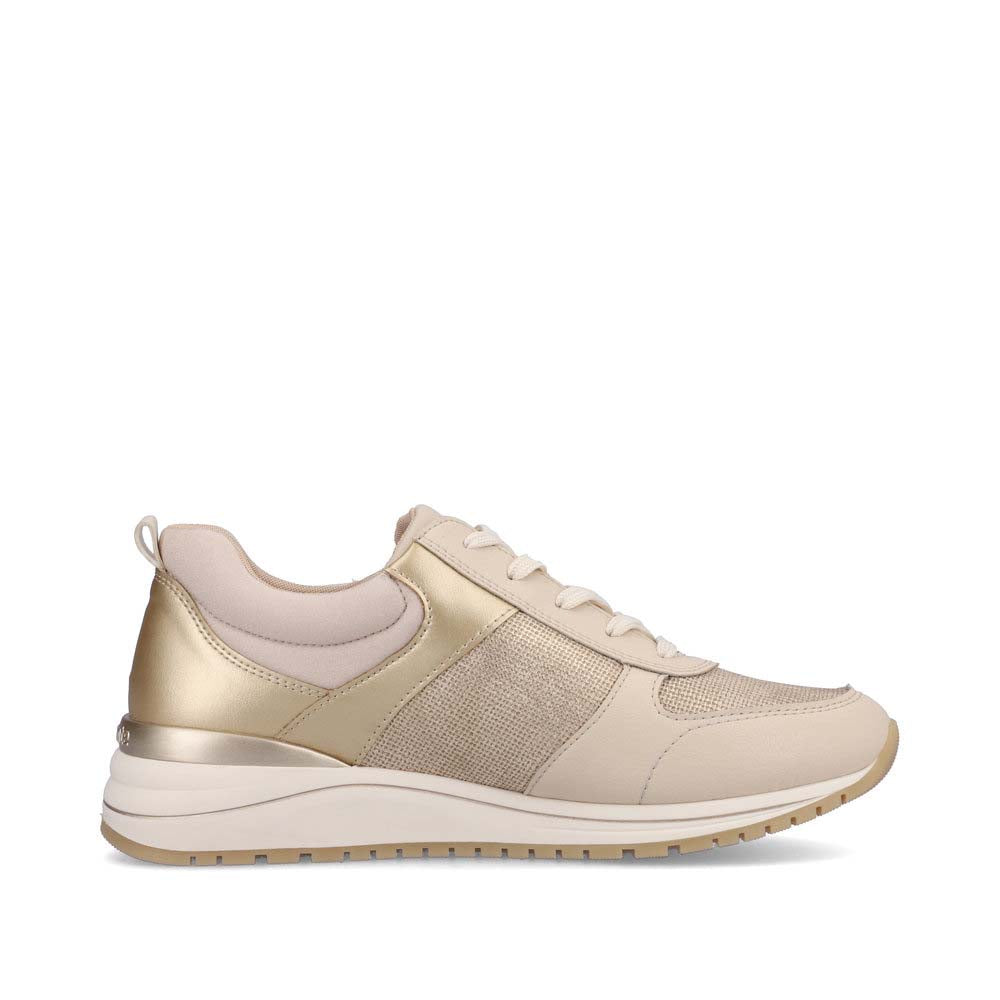 Remonte Women's Style R3702 Casual Lace-Up With Zip - Beige Combination MKAaMnmm