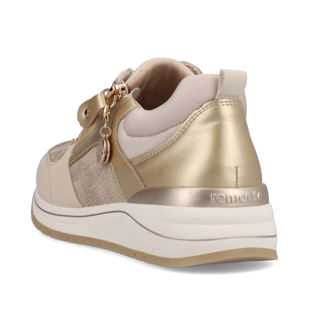 Remonte Women's Style R3702 Casual Lace-Up With Zip - Beige Combination MKAaMnmm