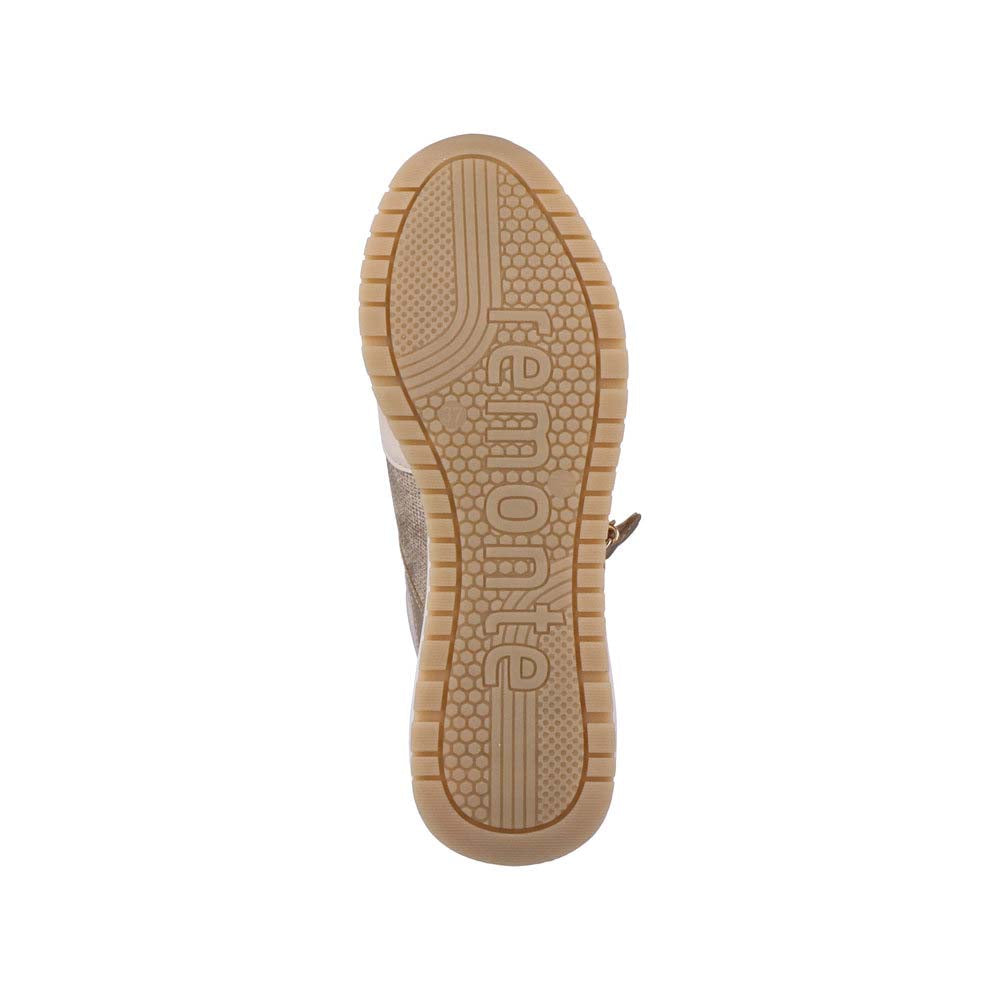 Remonte Women's Style R3702 Casual Lace-Up With Zip - Beige Combination MKAaMnmm