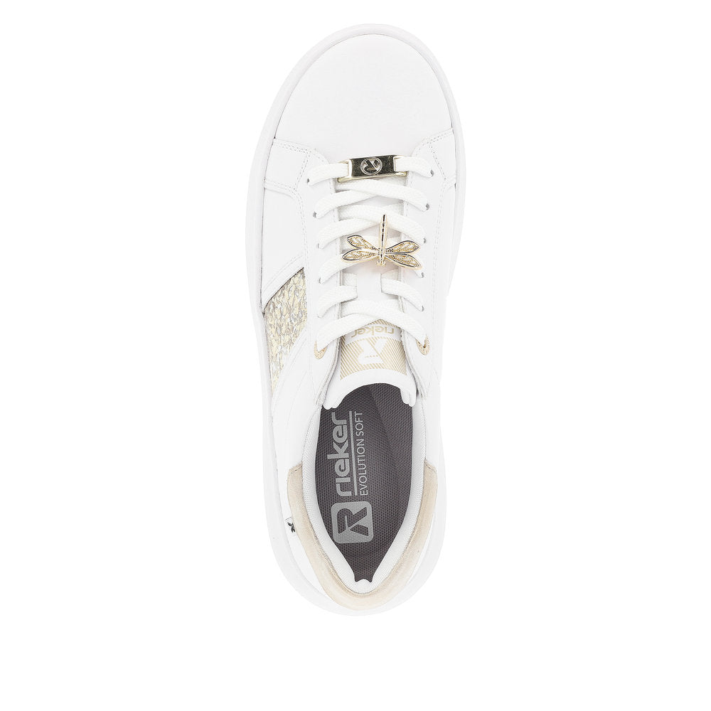 Rieker Evolution Women's Style W1202 Athletic Lace-Up - White Combination KUhX3nBI