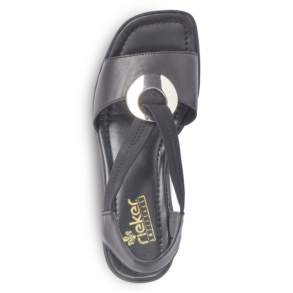 Rieker Women's Style 62662 Dress Sandal - Black 0mKfPxJ8