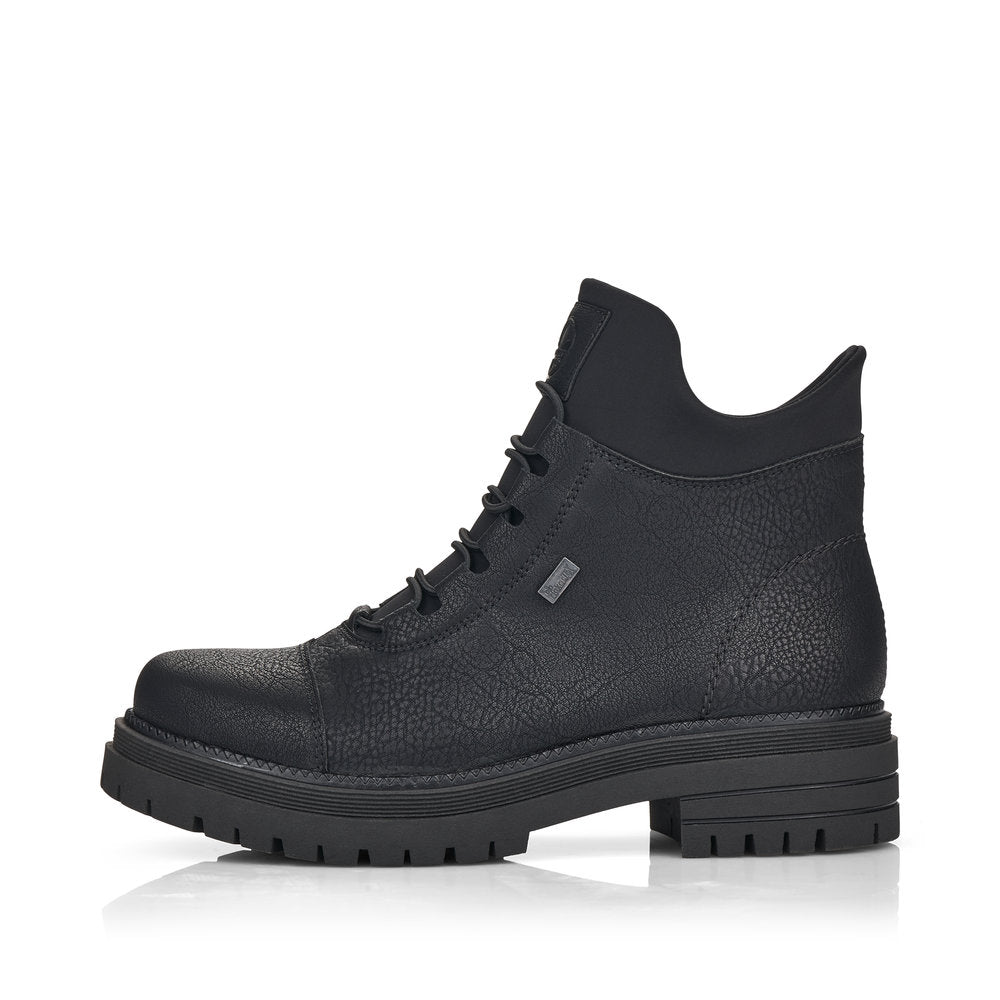 Rieker Synthetic Leather Women's Short Y3163 Ankle Boots - Black 402s3f66