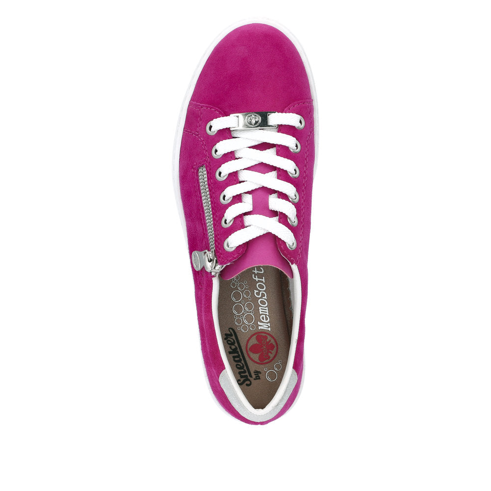 Rieker Women's Style L59L1 Athletic Lace-Up With Zip - Pink FytYI2Qp
