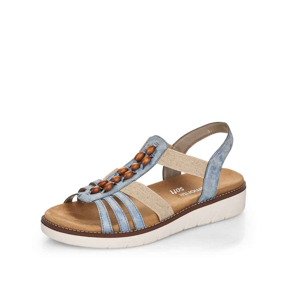 Remonte Women's Style D2065 Casual Sandal - Blue
