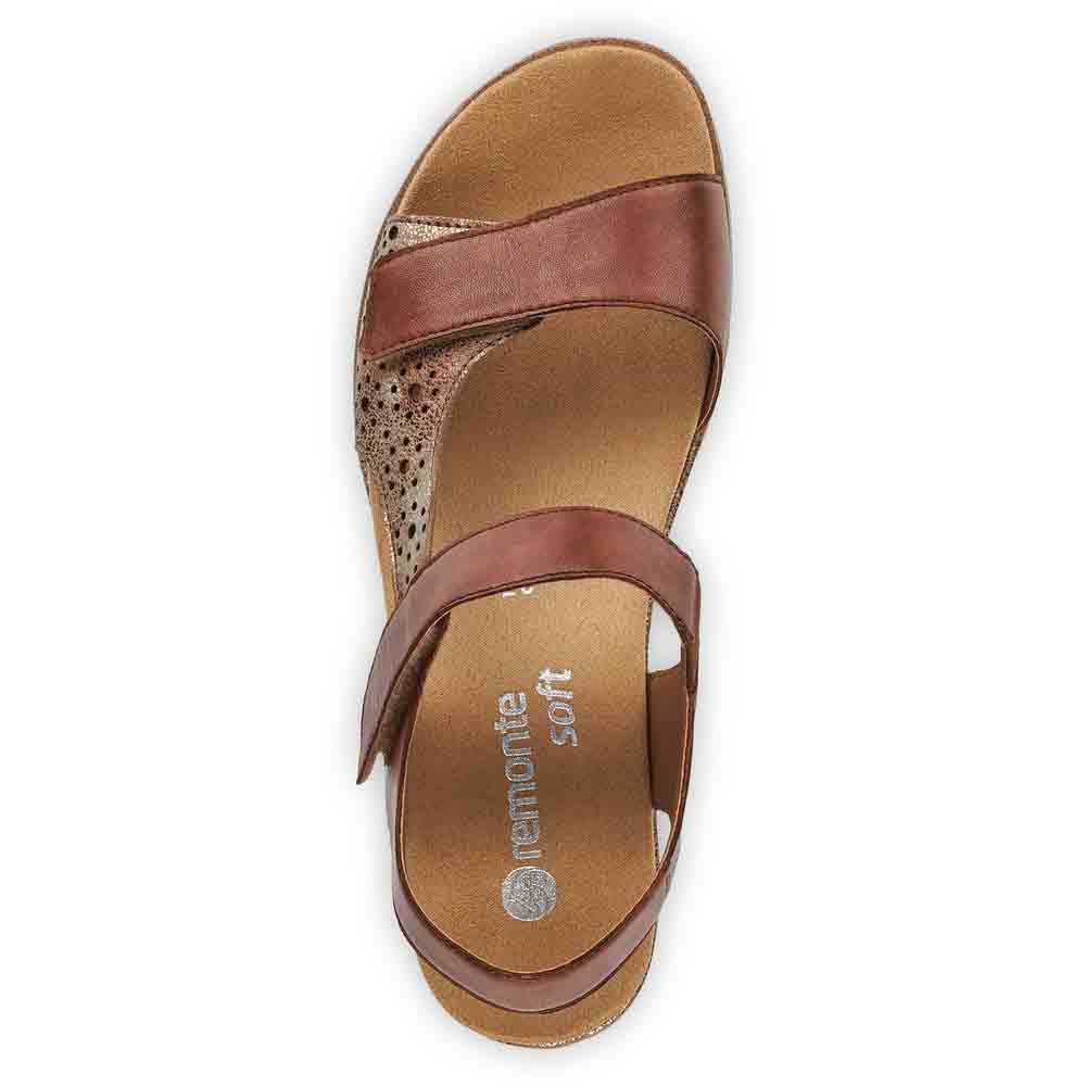 Remonte Women's Style R6150 Dress Sandal - Brown Combination r0iNCDSx
