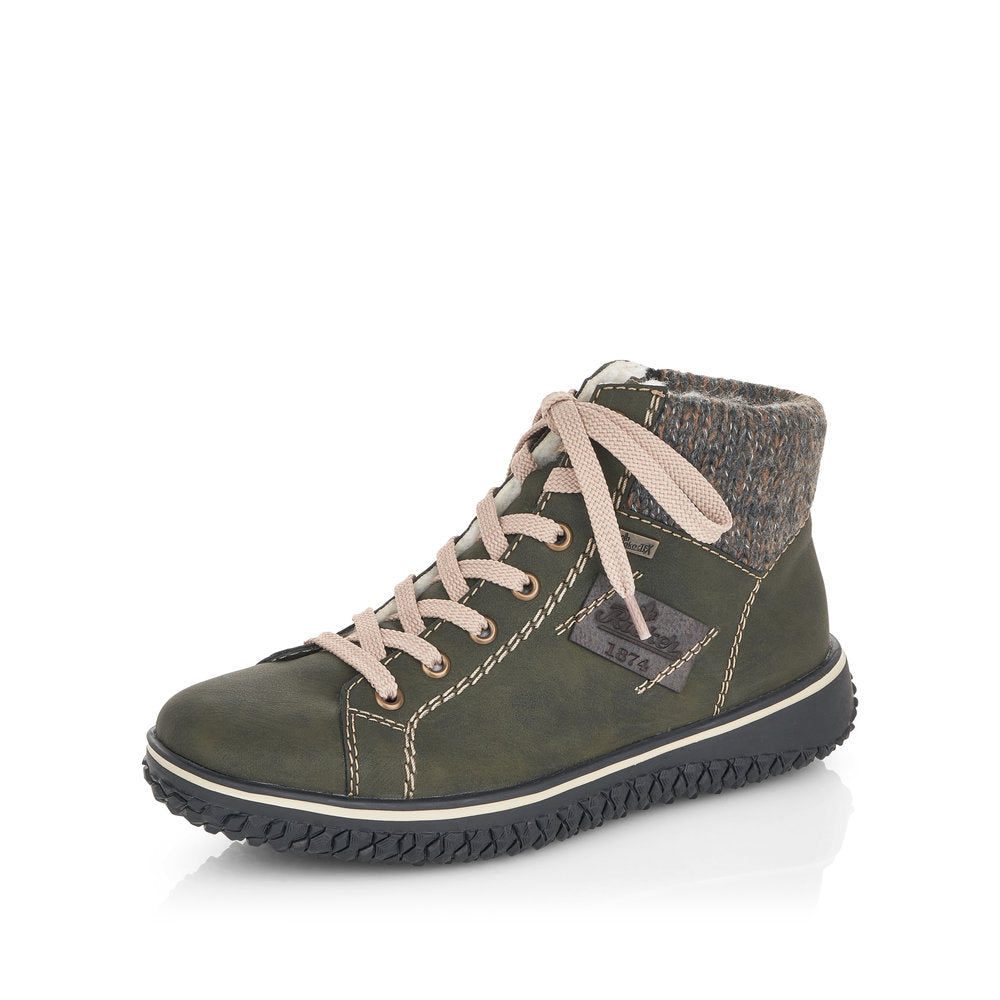 Rieker Synthetic Leather Women's Short Z4230-40 Ankle Boots - Green