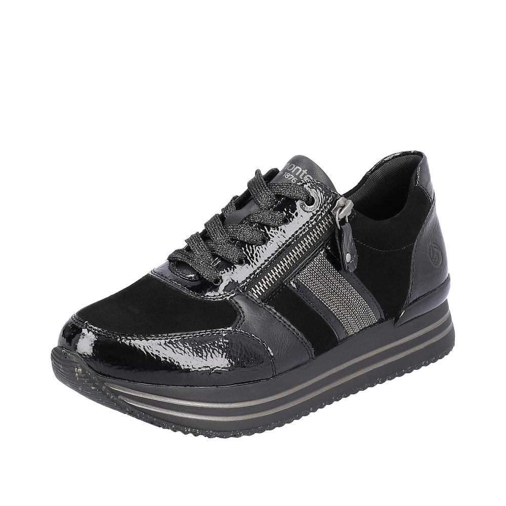Remonte Suede Leather Women's D1321 - Black
