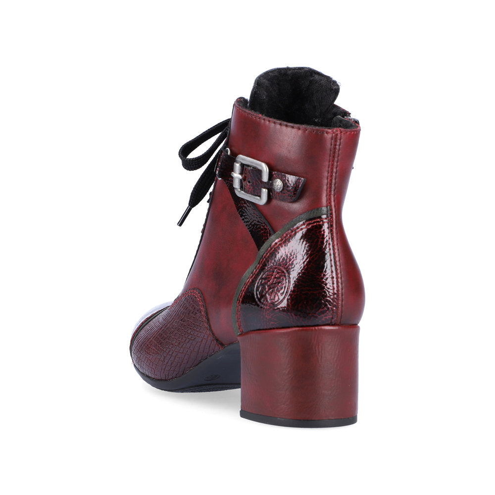 Rieker Synthetic Leather Women's Short 70201 Ankle Boots - Red cIdVAEEo