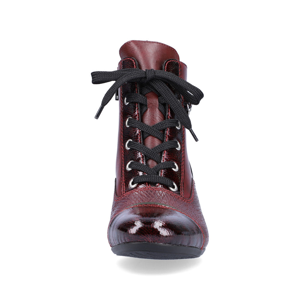 Rieker Synthetic Leather Women's Short 70201 Ankle Boots - Red cIdVAEEo