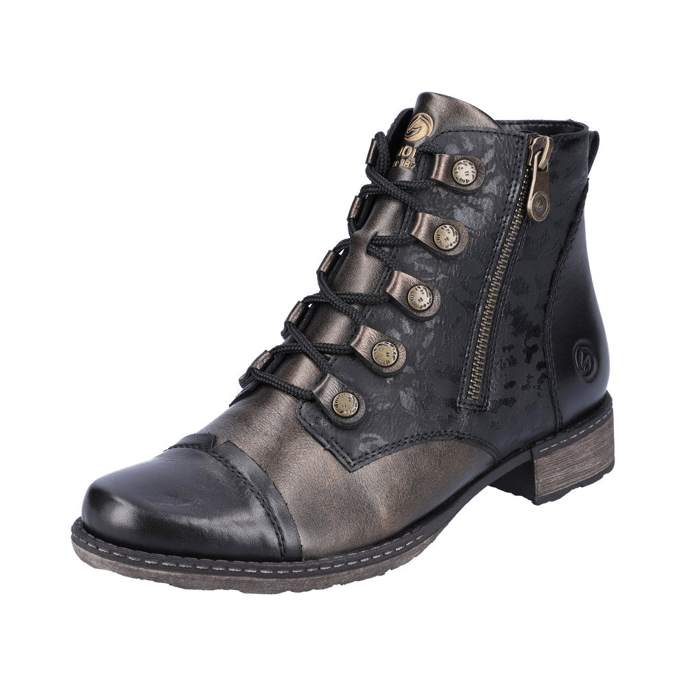 Remonte Synthetic Material Women's Mid Height D4391 Mid-Height Boots - Black Combination