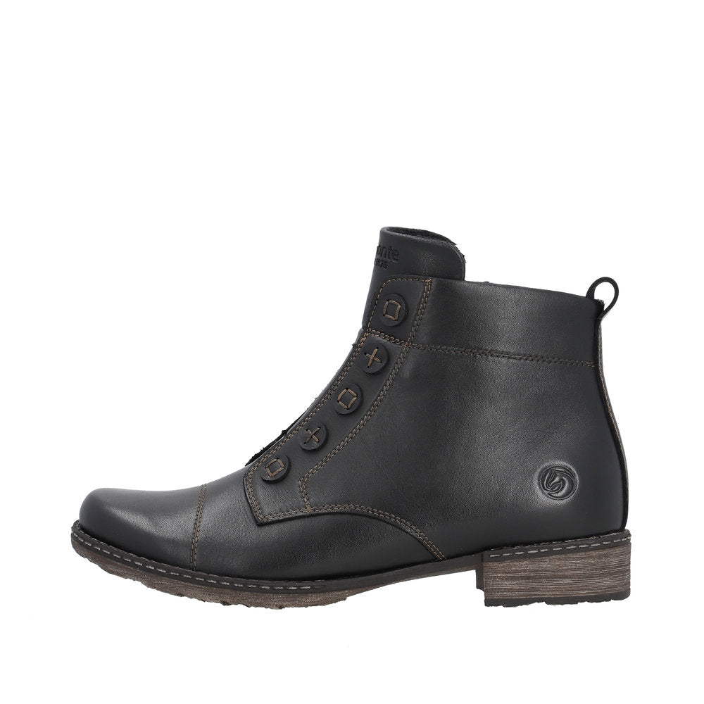 Remonte Leather Women's Mid Height D4392 Mid-Height Boots - Black DouunOCx