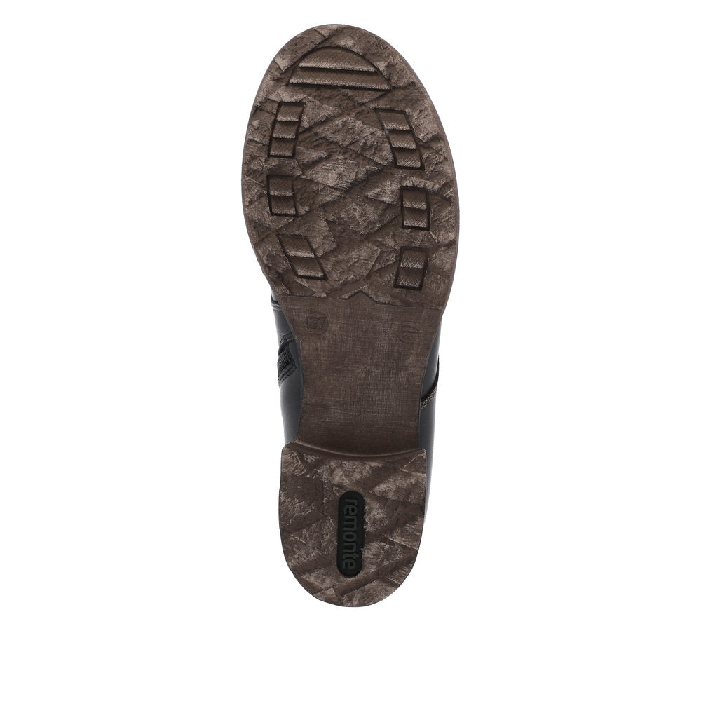 Remonte Leather Women's Mid Height D4392 Mid-Height Boots - Black DouunOCx
