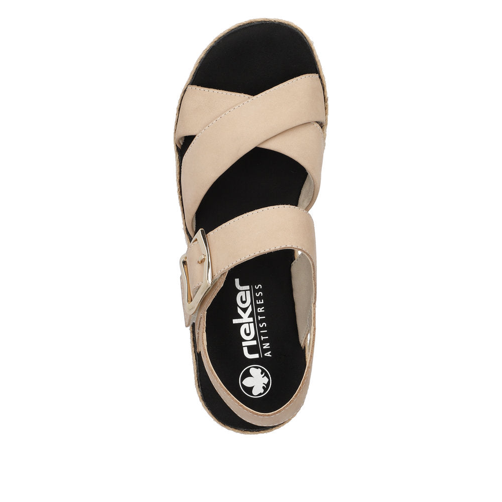 Rieker Women's Style V7951 Casual Sandal - Beige 1Y3qHrTk
