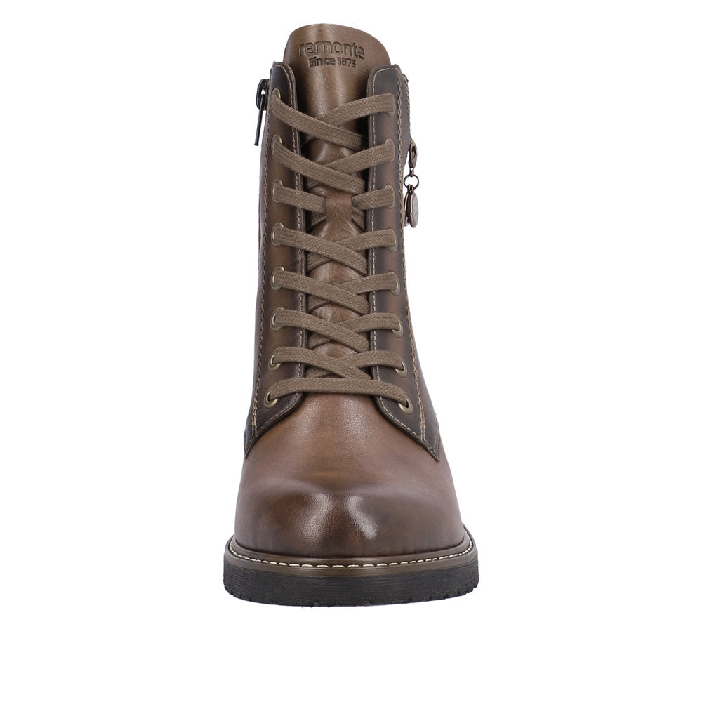 Remonte Leather Women's Mid Height D1A70 Mid-Height Boots - Brown WRT6HE6l