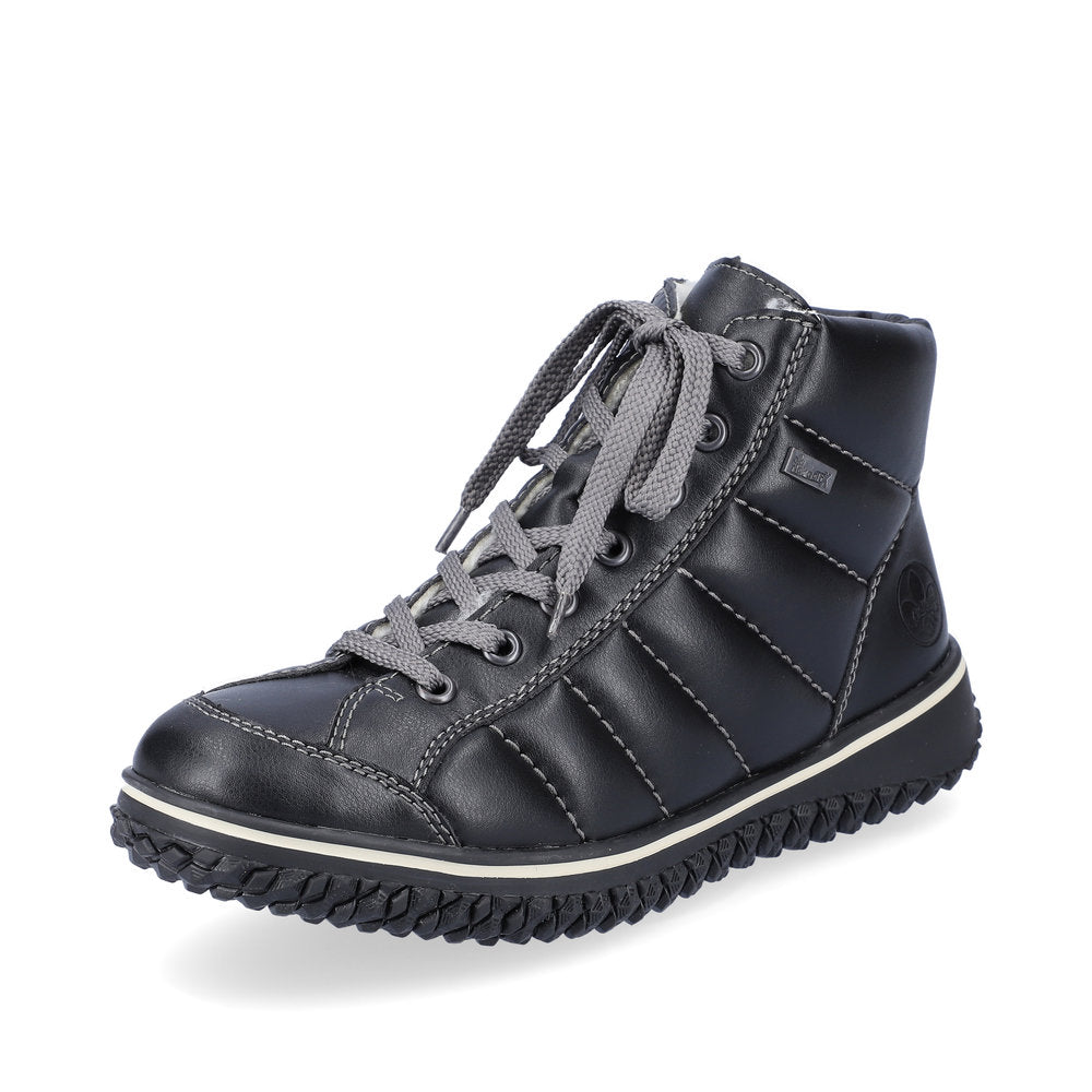Rieker Synthetic Leather Women's Short Z4215 Ankle Boots - Black