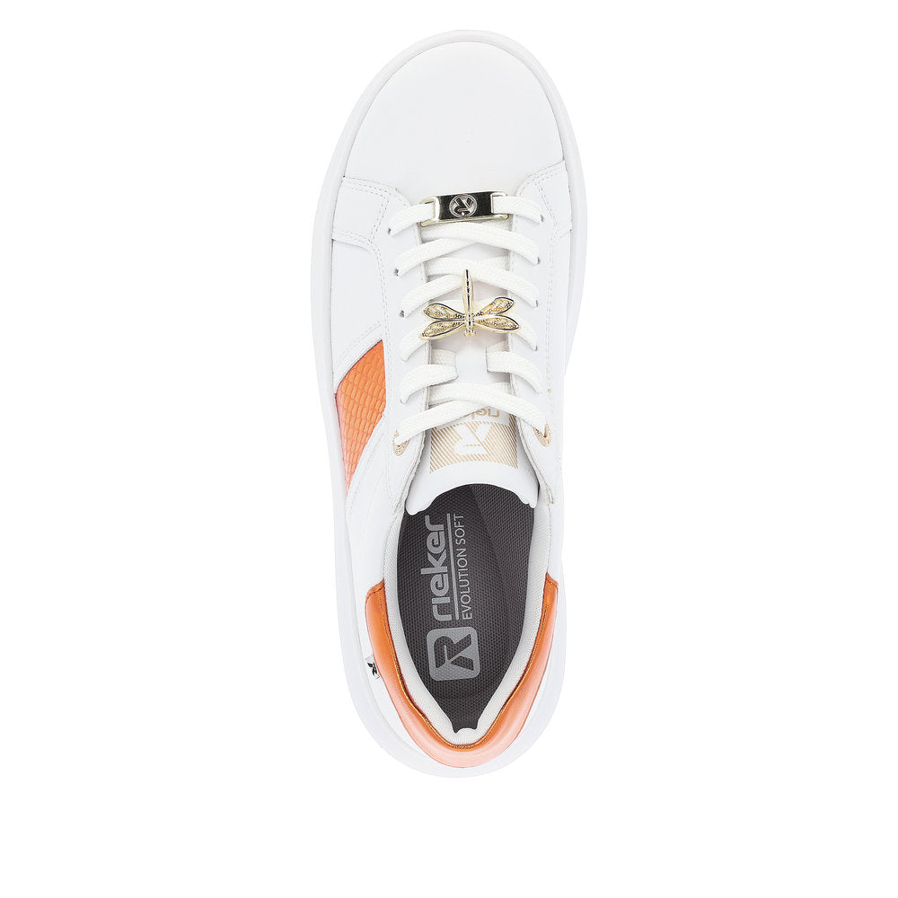 Rieker Evolution Women's Style W1202 Athletic Lace-Up - Orange 57moeXrj