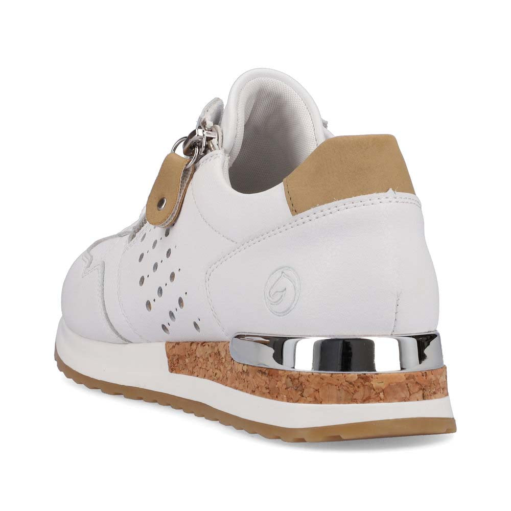 Remonte Women's Style R2536 Casual Lace-Up With Zip - White Combination etUVLrZT