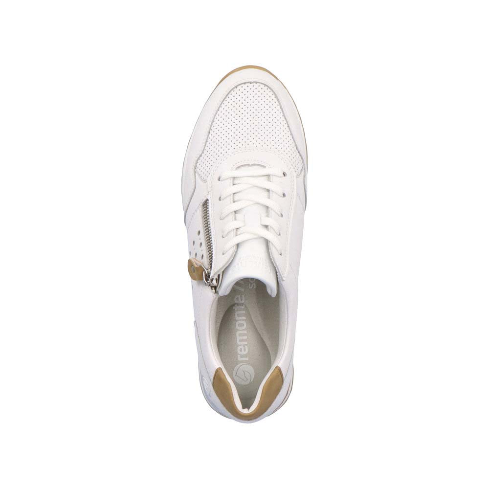Remonte Women's Style R2536 Casual Lace-Up With Zip - White Combination etUVLrZT