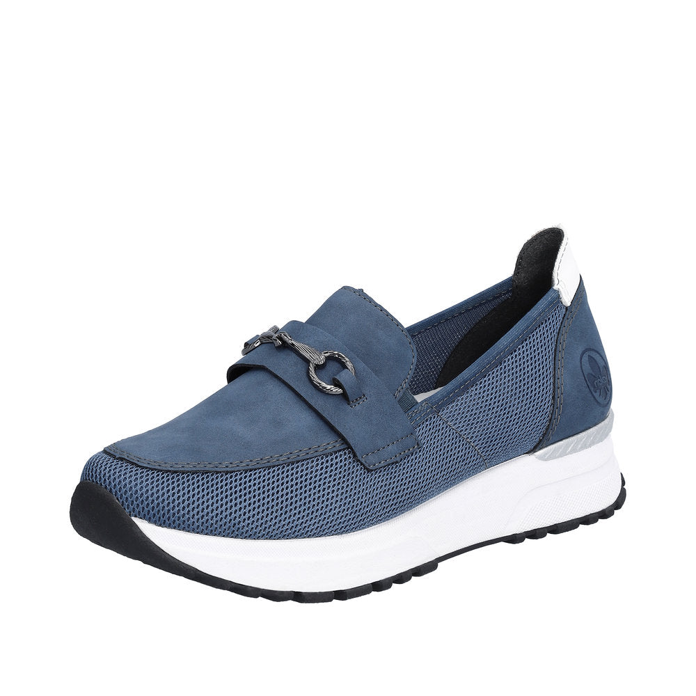 Rieker Women's Style N7455 Dress Slip-On - Blue