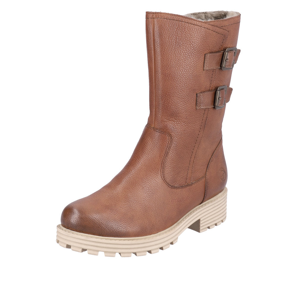 Remonte Leather Women's Mid Height D0W76 Mid-Height Boots - Brown