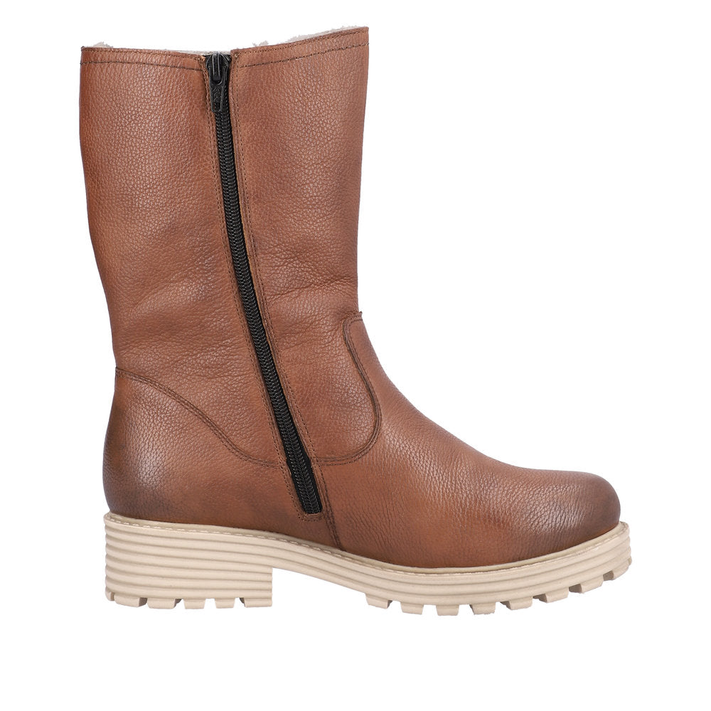 Remonte Leather Women's Mid Height D0W76 Mid-Height Boots - Brown v94lJK0N