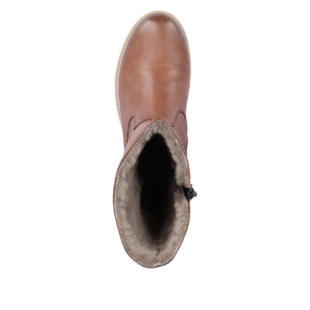 Remonte Leather Women's Mid Height D0W76 Mid-Height Boots - Brown v94lJK0N