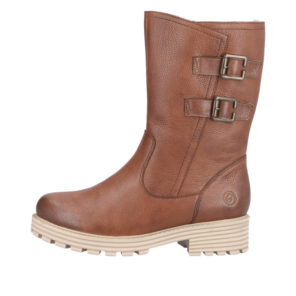 Remonte Leather Women's Mid Height D0W76 Mid-Height Boots - Brown v94lJK0N