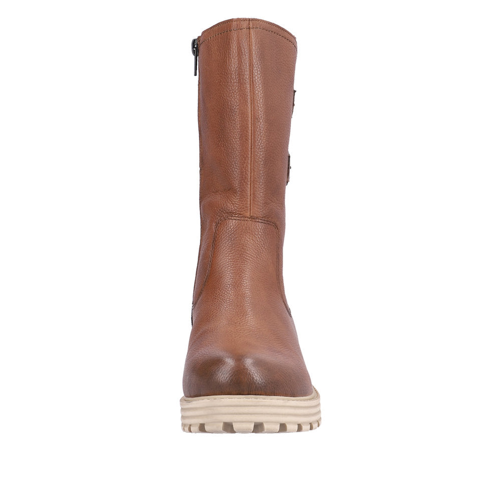Remonte Leather Women's Mid Height D0W76 Mid-Height Boots - Brown v94lJK0N
