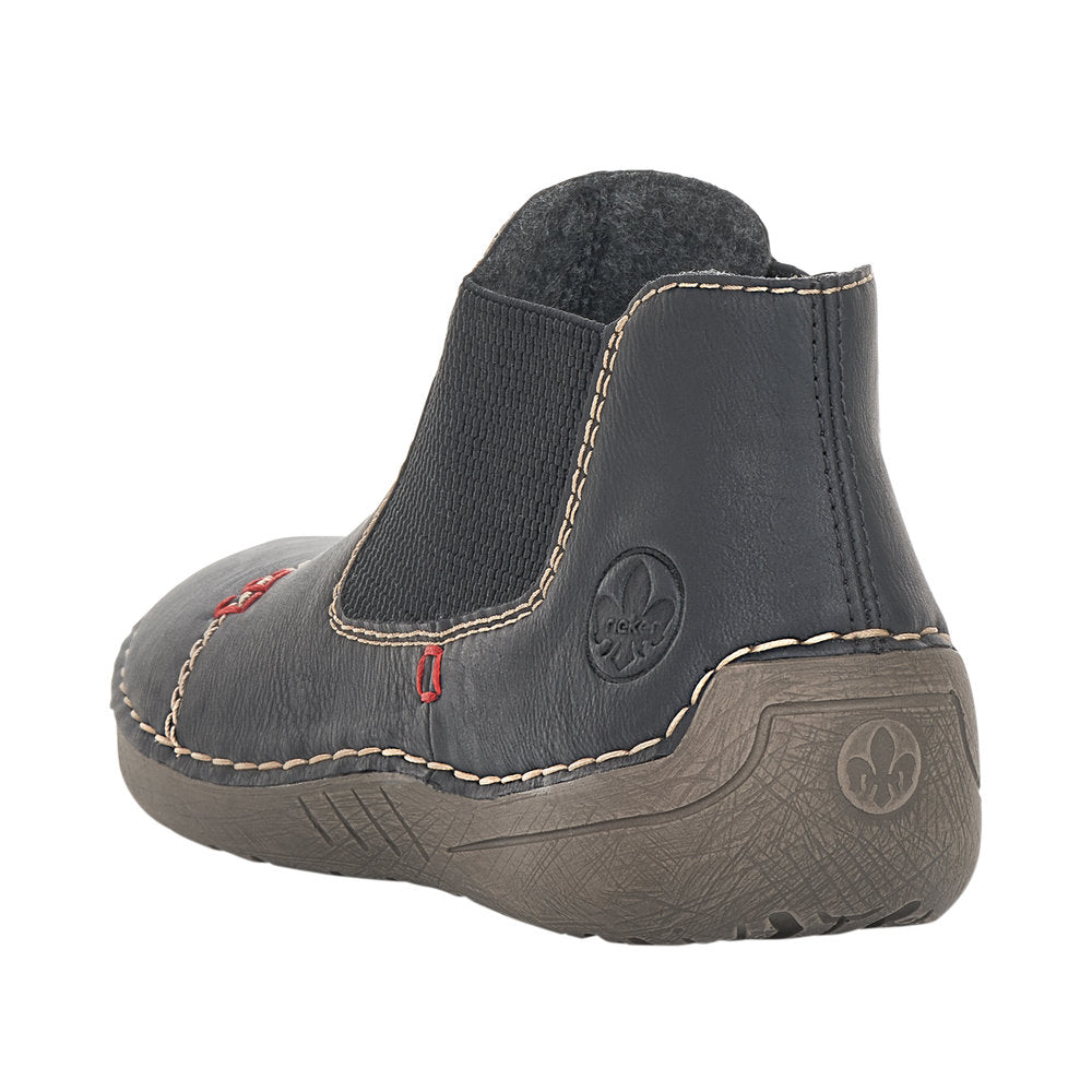 Rieker Synthetic Material Women's Short 52590 Ankle Boots - Black EdX1tyCh