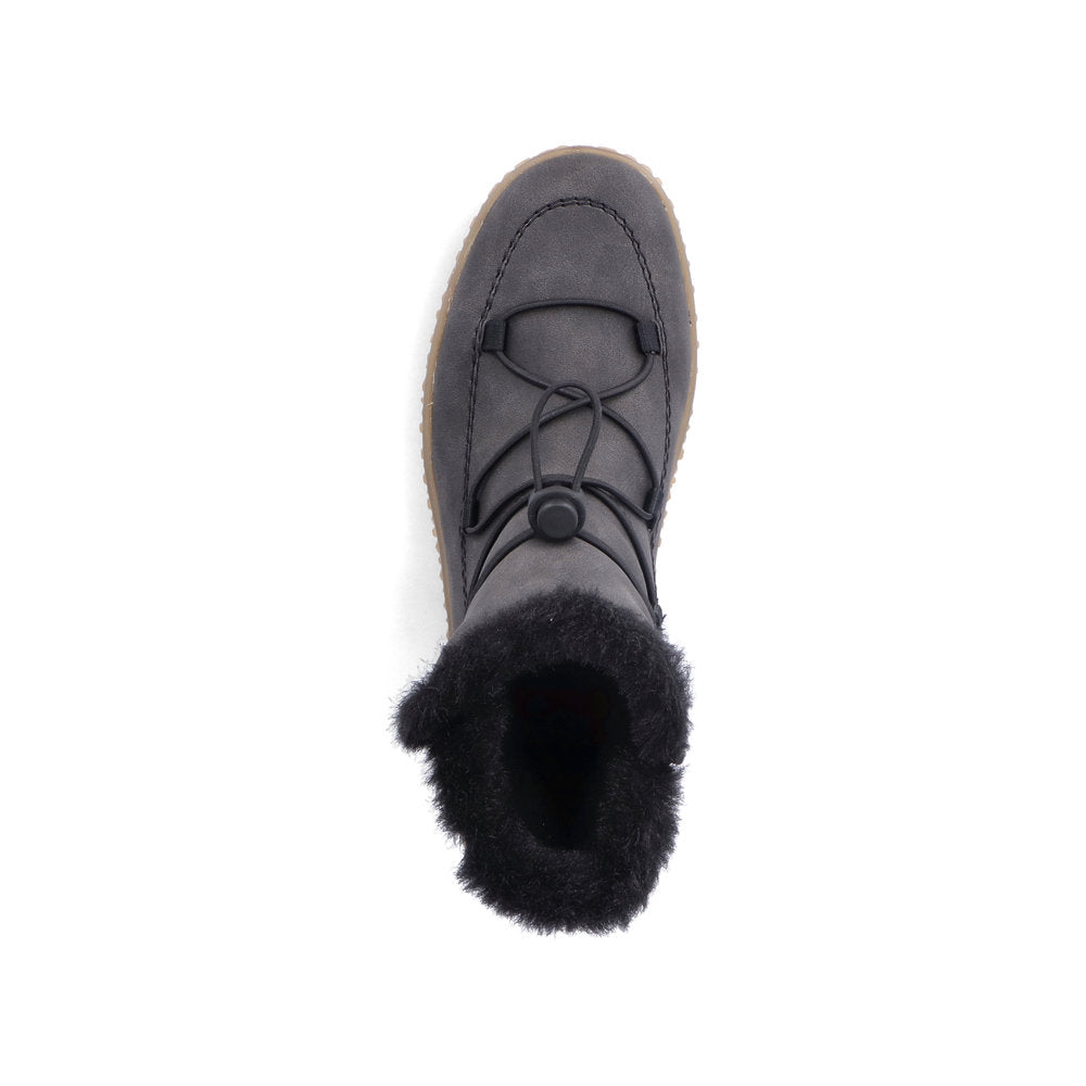 Rieker Synthetic Leather Women's Short Z4278 Ankle Boots - Grey NHQ8mCoJ