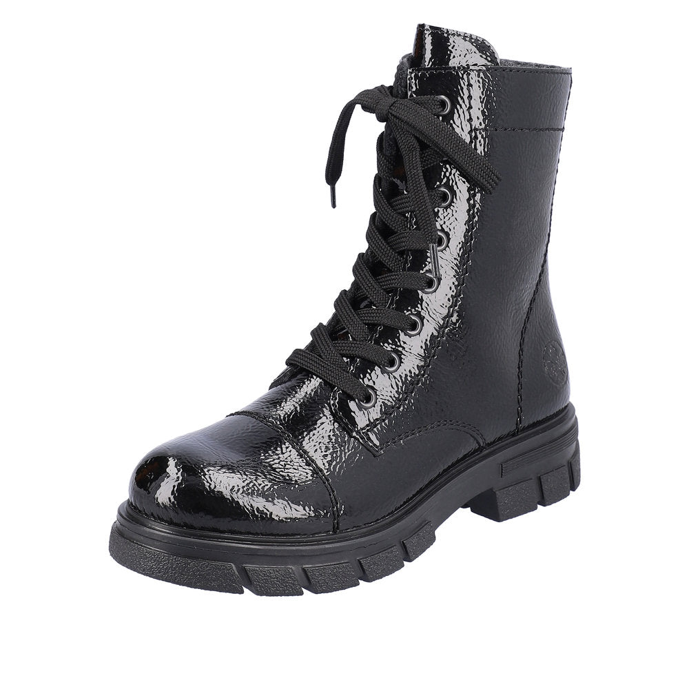 Rieker Synthetic Material Women's Short Z9122-00 Ankle Boots - Black