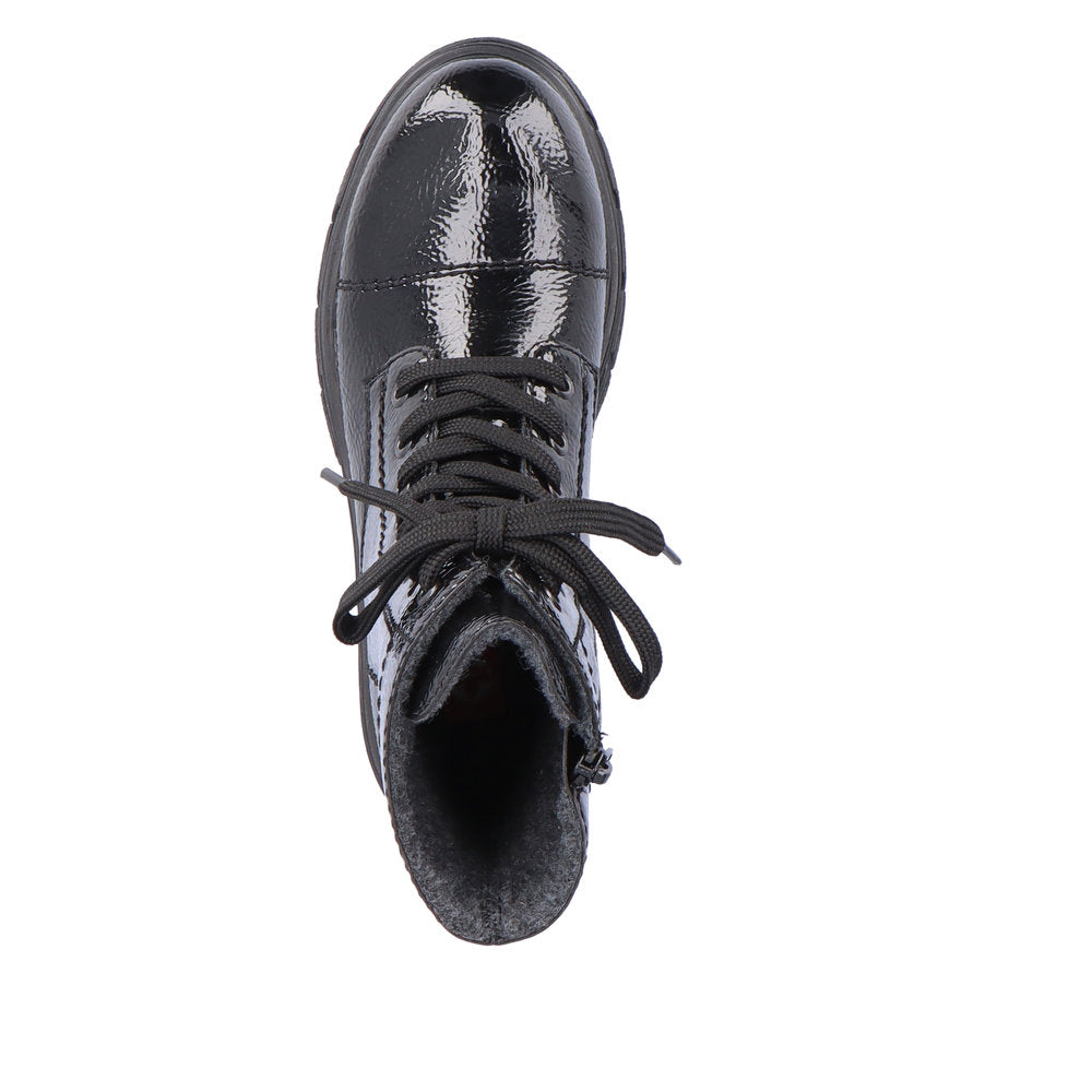 Rieker Synthetic Material Women's Short Z9122-00 Ankle Boots - Black 3nBdEtgp