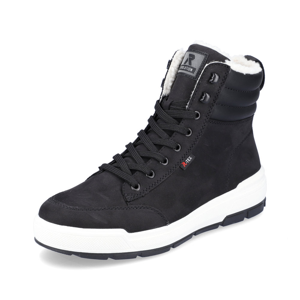 Rieker Evolution Suede Leather Men's U0071 Ankle Boots - Black