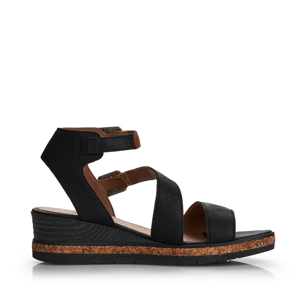 Remonte Women's Style D3052 Casual Sandal - Black Combination 2uHw7Brk