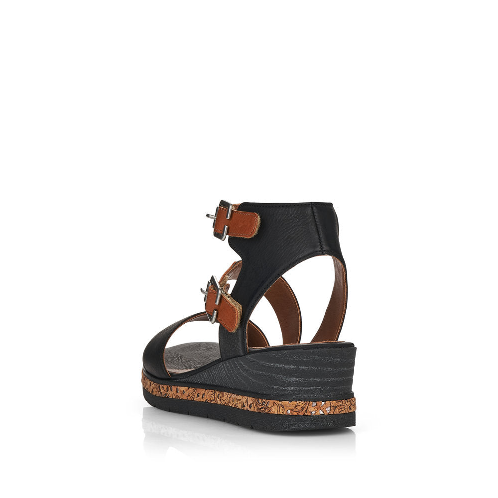 Remonte Women's Style D3052 Casual Sandal - Black Combination 2uHw7Brk